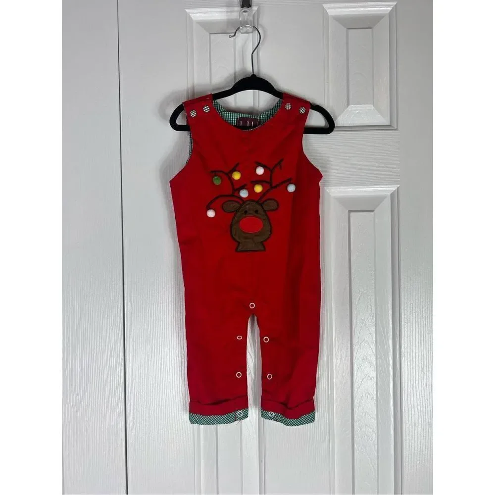 Lil Cactus Reindeer Romper Size 6/12m